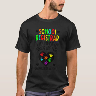 School Registrar Mijn Hart Registrar School Regist T-shirt