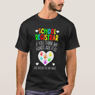 School Registrar Mijn Hart Registrar School Regist T-shirt