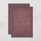 School Reünie ontwerp. Kaart (Voorkant / Achterkant)