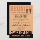 School Reunion ontwerp Save The Date (Voorkant / Achterkant)