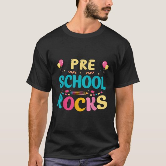 School Rocks Preschool Rocks Back To School  T-shirt (Voorkant)