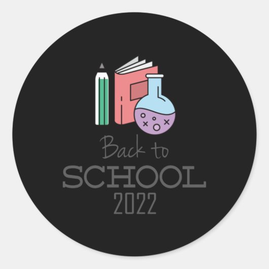 School Ronde Sticker (Voorkant)