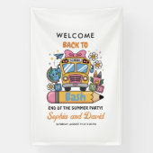 School’s Back Bash! Editable End of Summer Party  Spandoek (Verticaal)