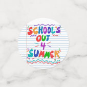 School’s Out for Summer Table Confetti (Kleine voorkant)