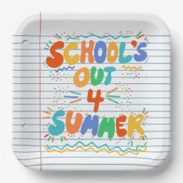 School’s Out Loose Leaf Paper Papieren Bordje