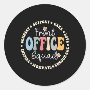 School Secretary Admin Appreciation Front Kantoor Ronde Sticker