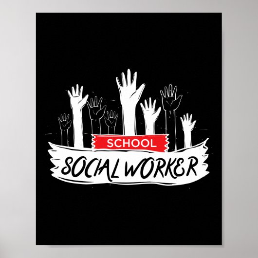 School Social Worker Hands Poster (Voorkant)