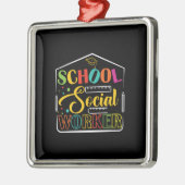 School Social Worker Metalen Ornament (Links)