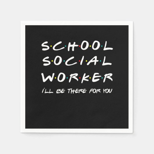 School Social Worker Student Social Work Gift Servet (Voorkant)
