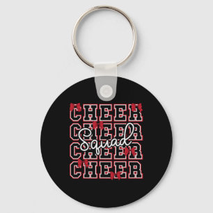School Sport Cheerleader Cheerleading Rode Boog Ch Sleutelhanger