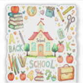 School Stickers for Kids | Classroom Icons, Books  (Devant)