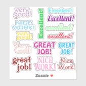 School student aanmoediging zinnen Stickers (Vel)