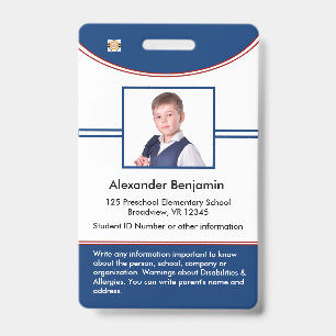 School Student Jongen Meisje ID Identificatiekaart Badge