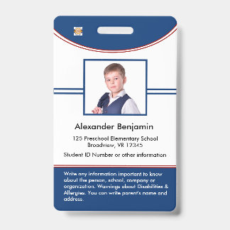 School Student Jongen Meisje ID Identificatiekaart Badge