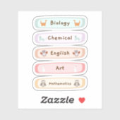 School subject stickers pack/labels stickers (Feuille)