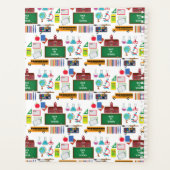 SCHOOL SUBJECTEN Gepersonaliseerd Monogram wit/gro Planner (Achterkant)