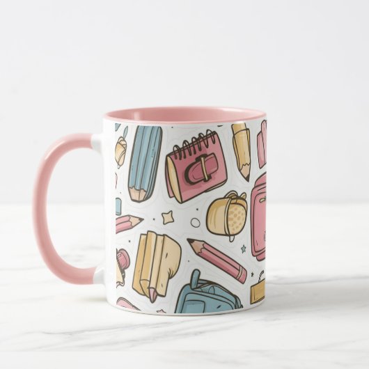 school supplies coffee mug (Gauche)