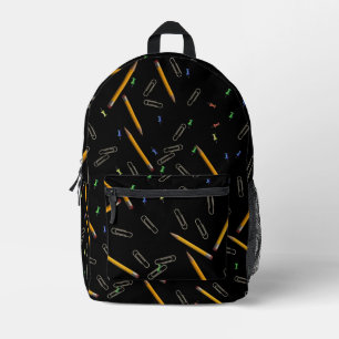 School Supplies Potloden Pushpins Zwart Rugzak