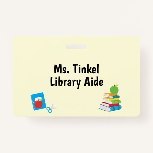 School Supply Teacher Aide Grade Department Badge (Achterkant)