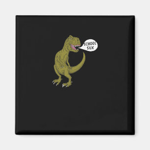 School Sux Grappige Dinosaurus T Rex Illustratie G Magneet