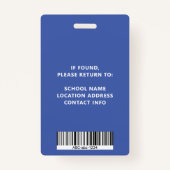 School Teacher Custom Employee ID Badge (Achterkant)