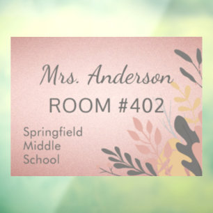 School Teacher Sign Venster Cling Decal