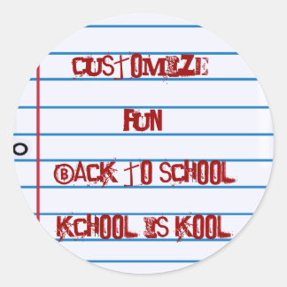 School Thema Notepaper Leuke Stickers