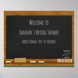 School Theme Bridal Shower Poster