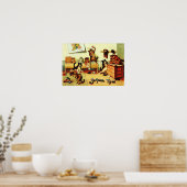 School Time Cats Louis Wain Poster (Keuken)