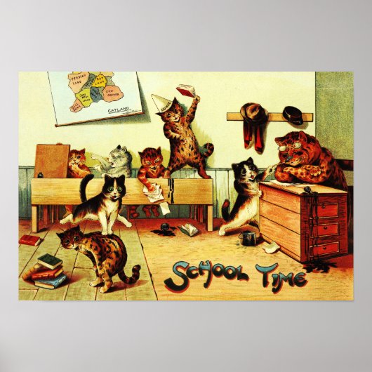 School Time Cats Louis Wain Poster (Voorkant)