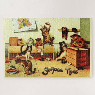 School Time Cats Louis Wain Puzzle Legpuzzel