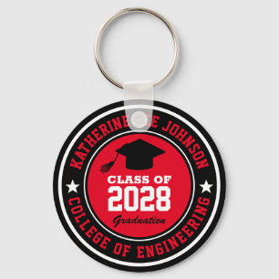 School Universiteit Afstudeerklas Aangepaste Kleur Sleutelhanger