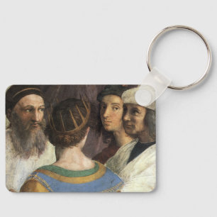School van Athene door Rafaël, Vintage Renaissance Sleutelhanger