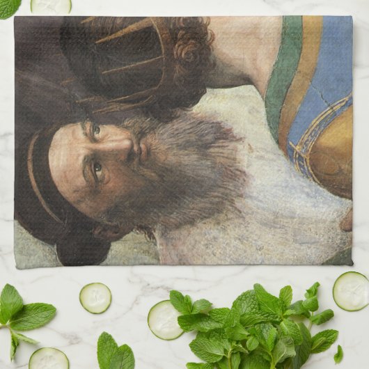 School van Athene door Raphael, renaissance Theedoek (Gevouwen)