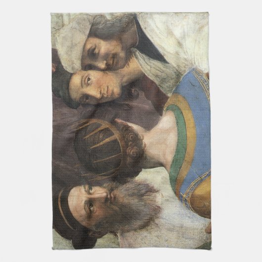 School van Athene door Raphael, renaissance Theedoek (Verticaal)