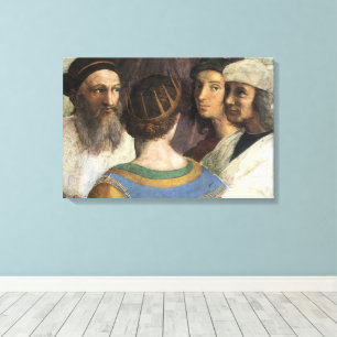 School van Athene door Raphael, Vintage Renaissanc Canvas Afdruk
