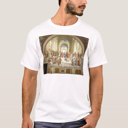 School van Athene Fresco door Raffaello Sanzio T-shirt (Voorkant)