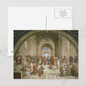 School van Athene van de Stanza della Briefkaart (Voorkant / Achterkant)