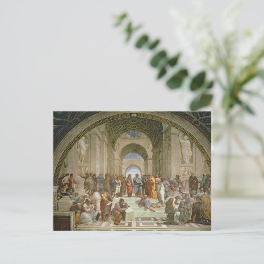 School van Athene van de Stanza della Briefkaart (Staand voorkant)