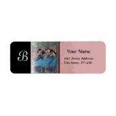 SCHOOL VAN DANS/BALLERINA BALLET DANCER MONOGRAM ETIKET (Voorkant)
