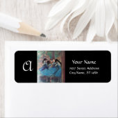 SCHOOL VAN DANS/BALLERINA BALLET DANCER MONOGRAM ETIKET (Insitu)