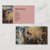 SCHOOL VAN DANS/BALLERINA BALLET DANCER VISITEKAARTJE (Voorkant / Achterkant)