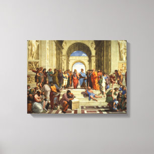 School van het Schilderen van Athene Canvas Afdruk