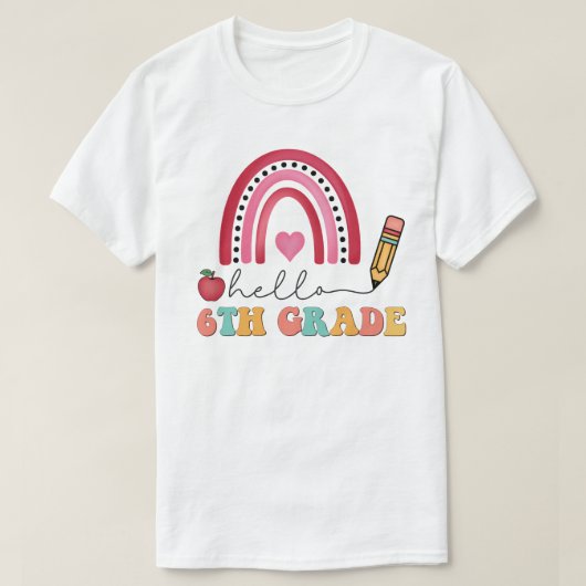 school van het zesde leerjaar t-shirt (Design voorkant)