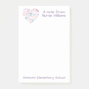 School Verpleegkundige Hart Aangepaste Post-it Not Post-it® Notes