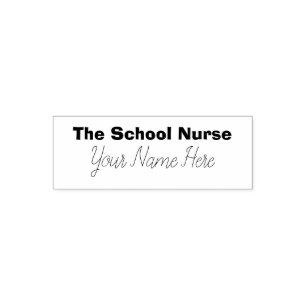 School Verpleegster Handtekening Zelfinktende Stempel