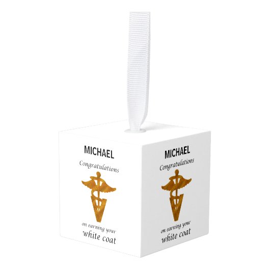 School Veterinary White Coat Ceremony Kubus Ornament (Voorkant hoekig)