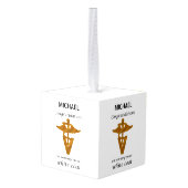 School Veterinary White Coat Ceremony Kubus Ornament (Achter hoekig)