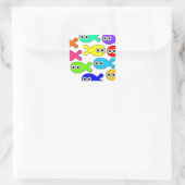 School Vierkante Sticker (Tas)