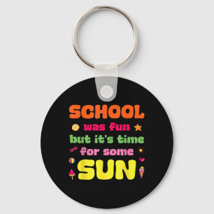School was leuk, maar tijd voor wat zon op de laat sleutelhanger